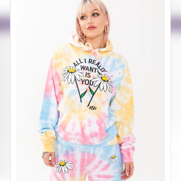 BSR BY SAMII RYAN All I Want Is You Tie Dye Hoodie - Picture 1 of 4